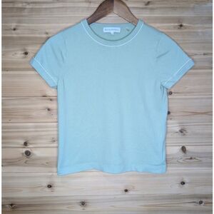 White +Warren Sweater Womens Small Mint Green Short Sleeve